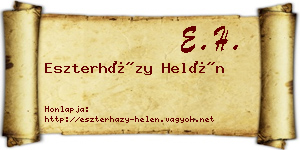 Eszterházy Helén névjegykártya